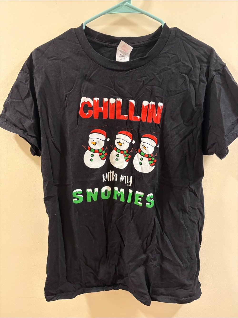Hanes Black 'Chillin with My Snomies' Graphic Tee